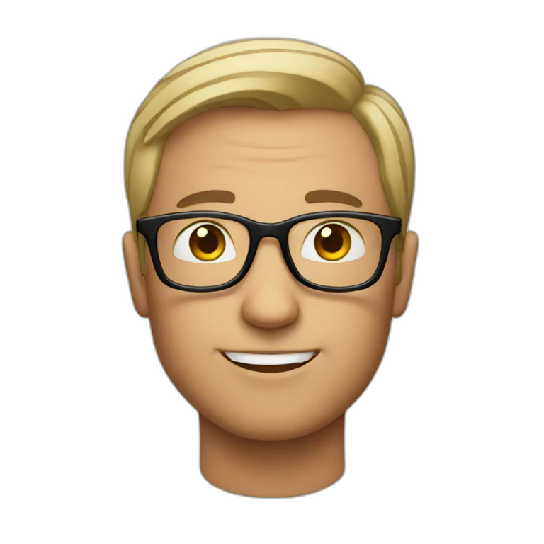 Guy with glasses emoji