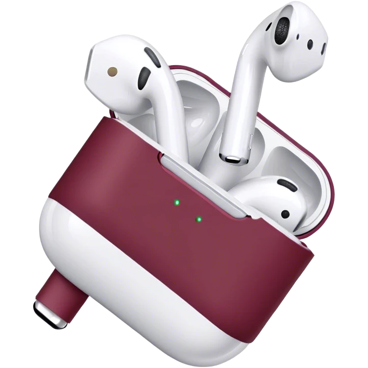 burgundy airpods  emoji