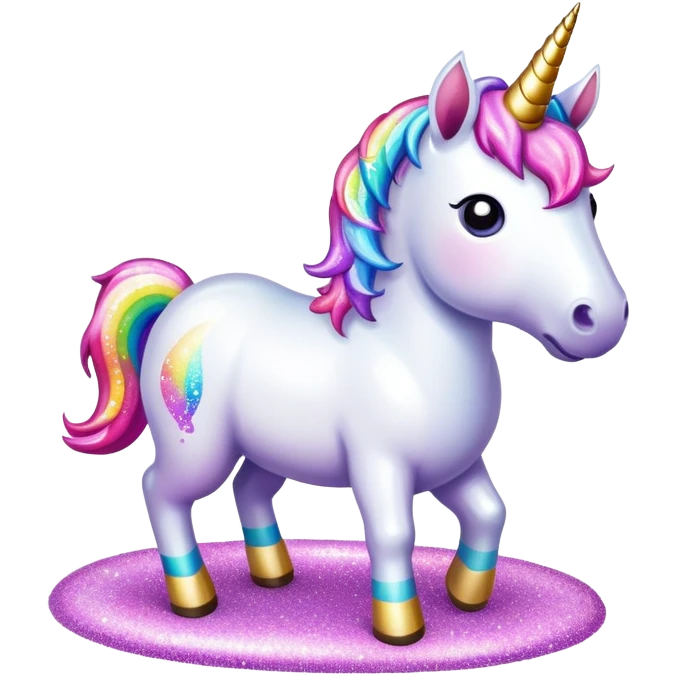 Unicorn pooping glitter  emoji