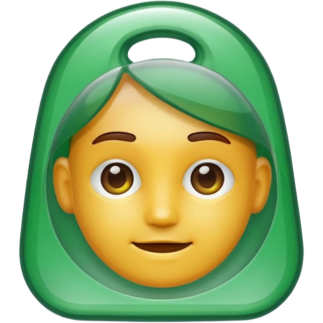 green colored photo ID emoji