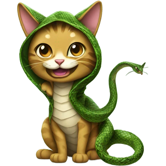 cat in a snake costume emoji