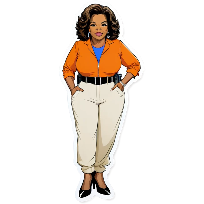 Oprah Winfrey arrested in an orange jumpsuit emoji