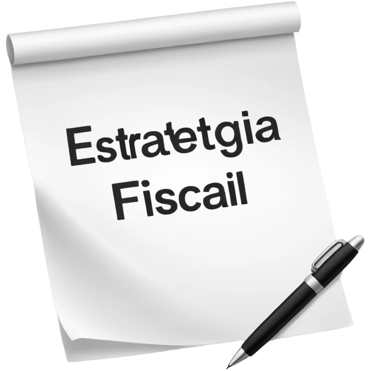 paper with a pen that says Estrategia Fiscal emoji