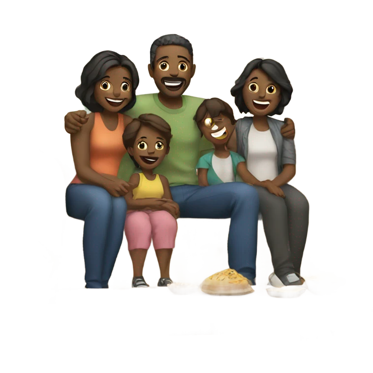Family enjoying time together emoji