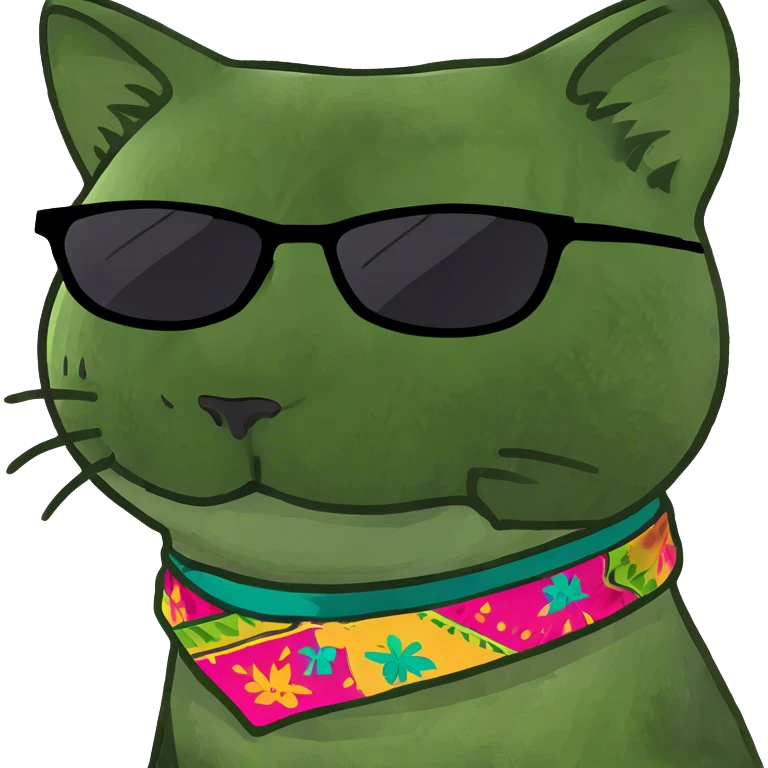 Cat with sunglasses emoji