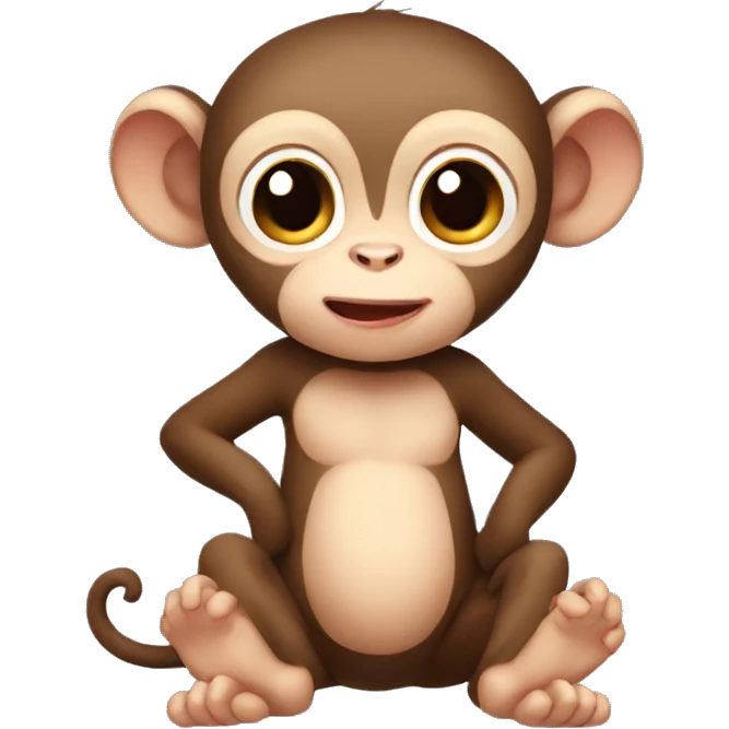 Cute baby monkey emoji