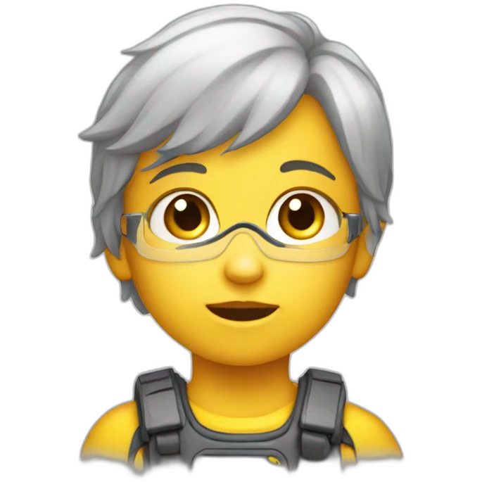 Child using high tech aax emoji