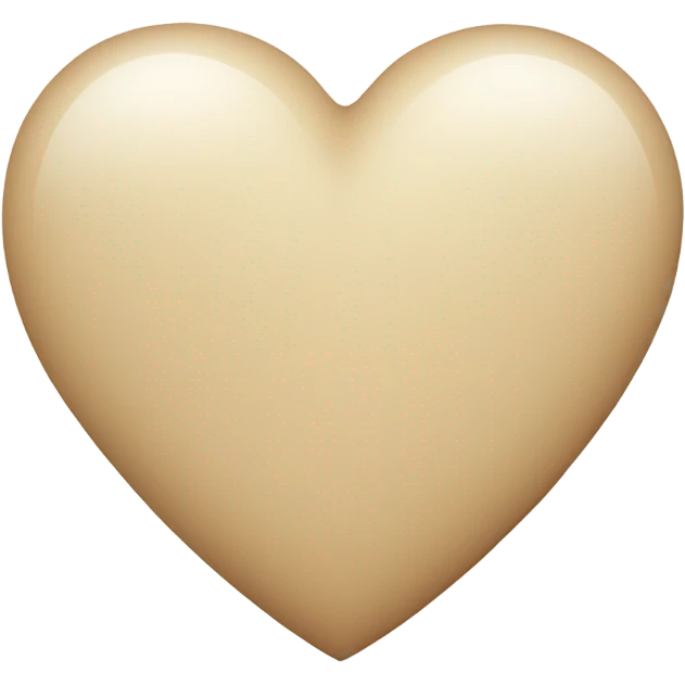 beige heart emoji