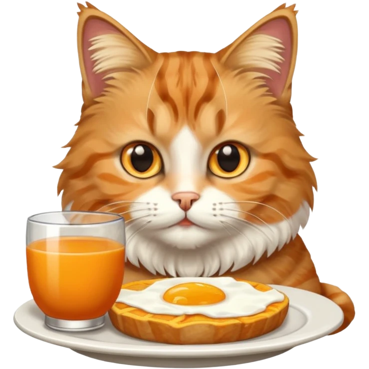 gato desayunando emoji