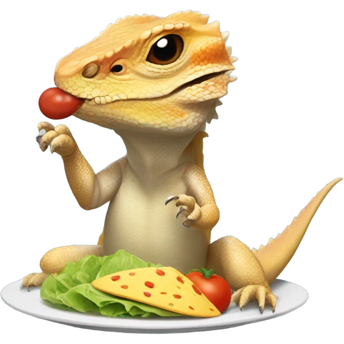 bearded dragon eating tacos emoji