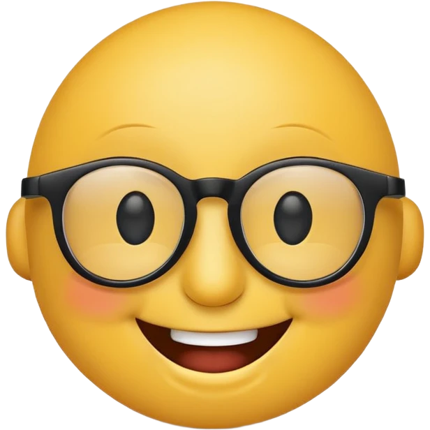 Smart smiley with glasses stock vector make him black emoji