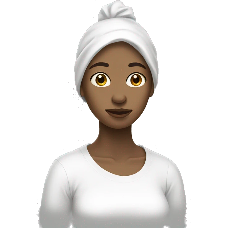 woman standing covered in white paint emoji