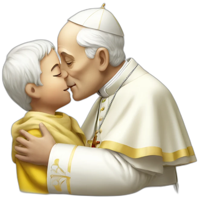 pope-with-yellow-face-kissing-child emoji