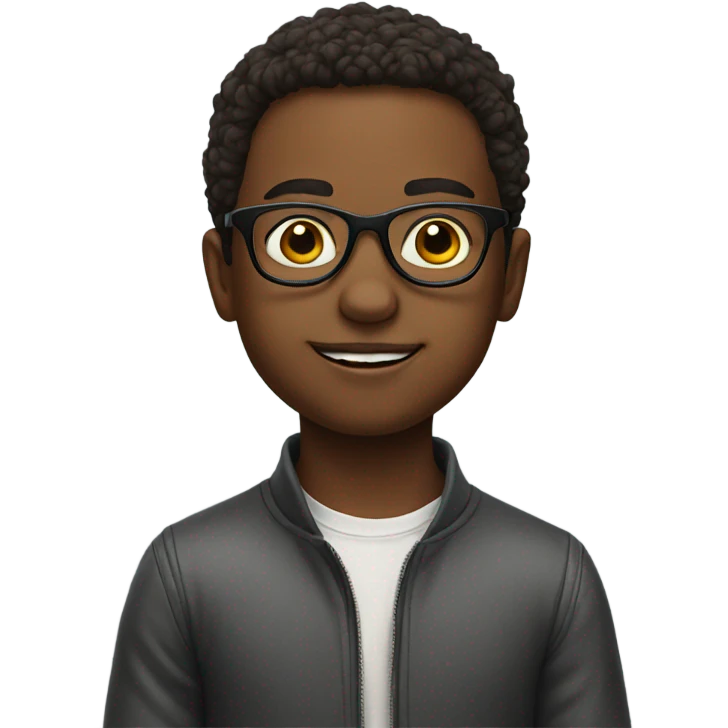 boy in glasses portrait emoji