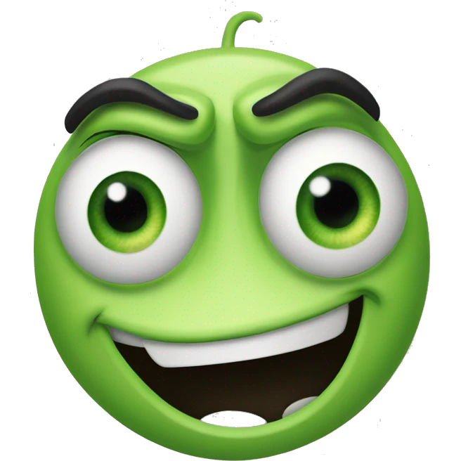 Mike Wazowski from Monsters Inc. with one eye emoji