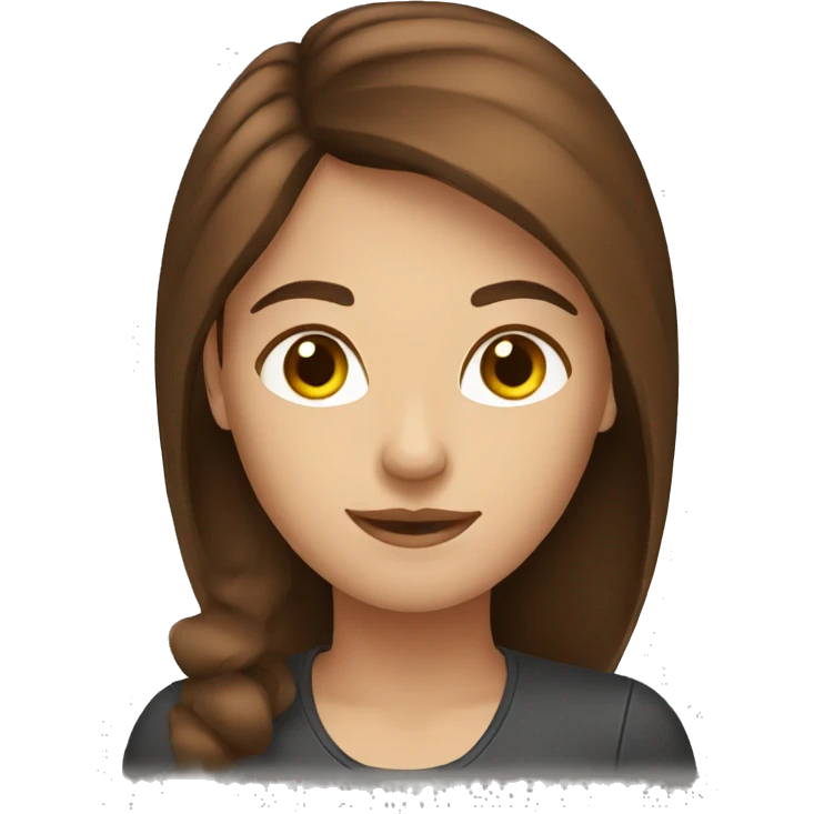 women with brown hair home office emoji