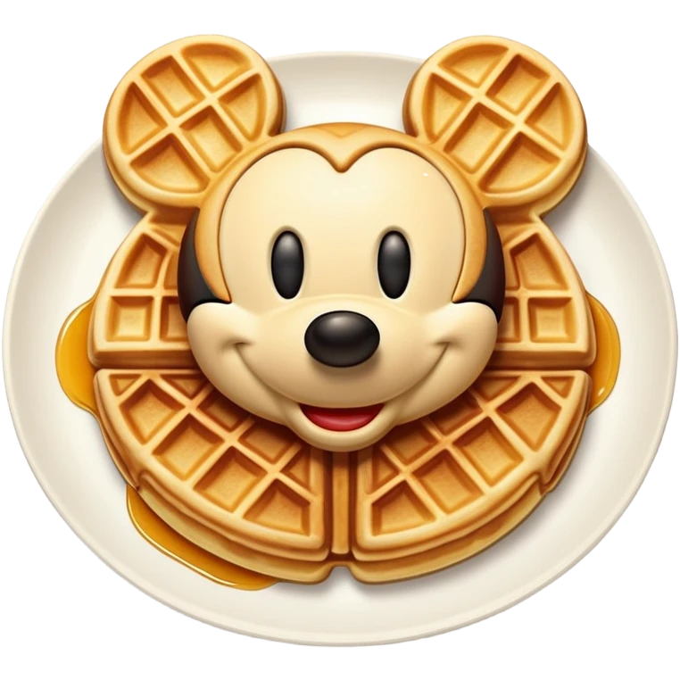 A plate of mickey waffles emoji