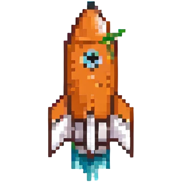 orange rocket emoji