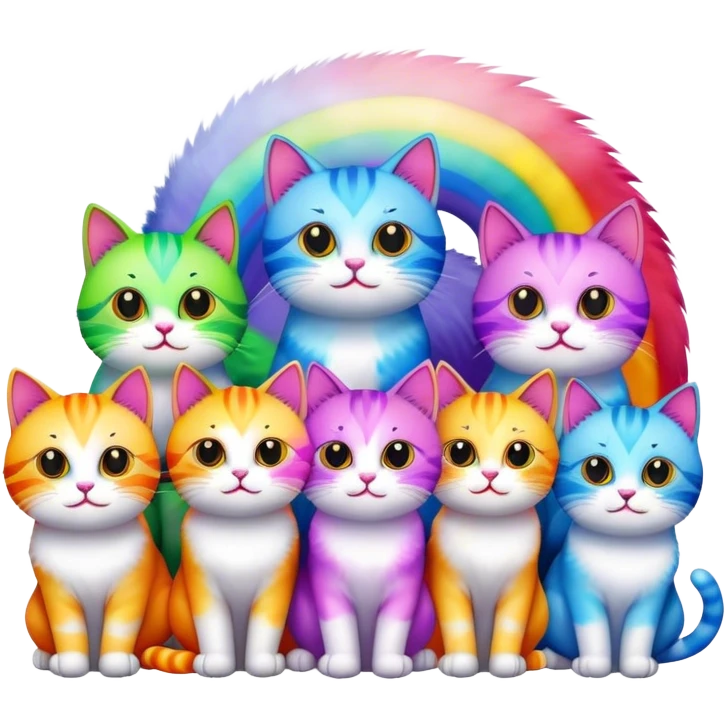 Rainbow meemeows emoji