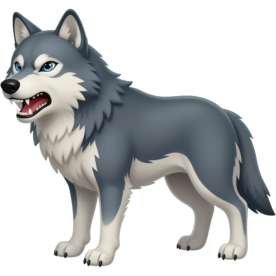 Angry wolf emoji