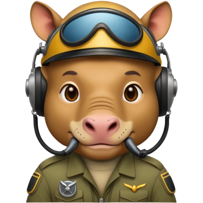Rhino pilot  emoji