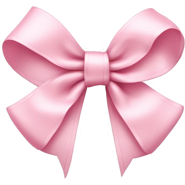 light pink ribbon bow emoji