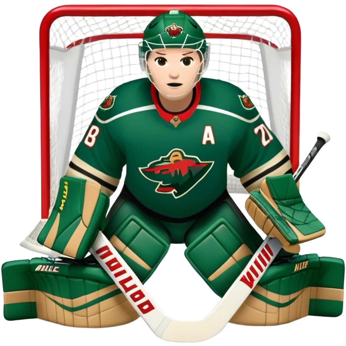Minnesota wild goalie, full player emoji