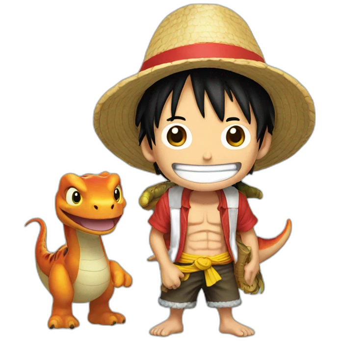 Luffy and dino emoji