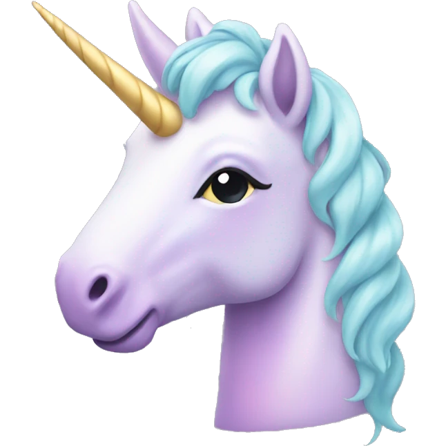 Pastel unicorn emoji