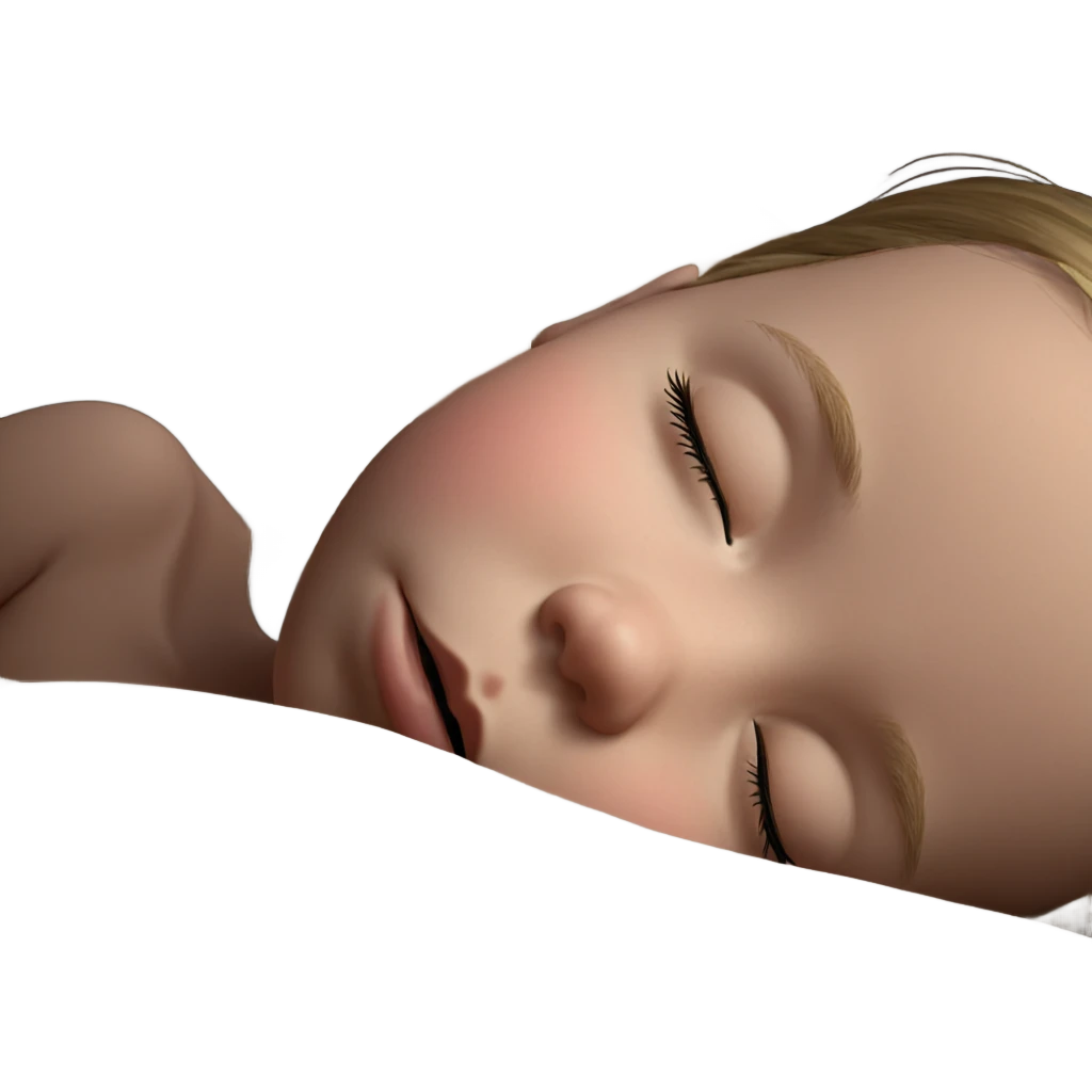 peaceful girl sleeping with eyes closed emoji
