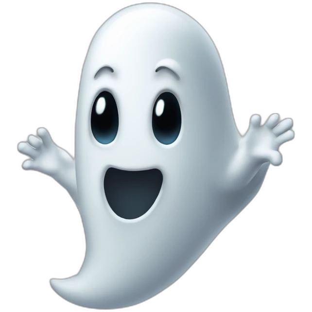 Friendly ghost trading stocks emoji