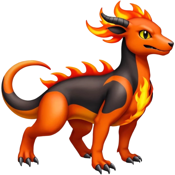 Houndoom-Charmeleon-Fakémon-hybrid-creature (full body)  emoji