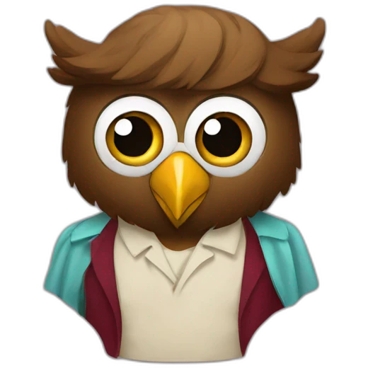 buho con camisa vinotinto emoji
