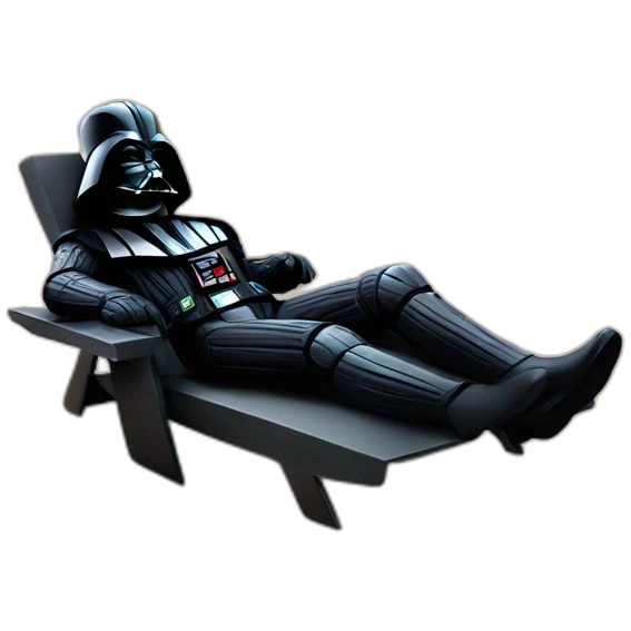 darth Vader lounging on the beach emoji