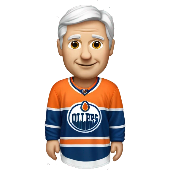 Edmonton oilers jersey on older white male emoji