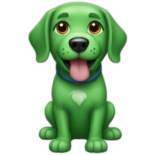 green dog emoji