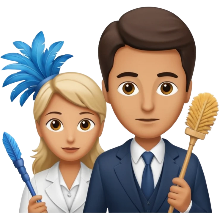 Ein Detektiv interviewt eine Putzfrau emoji