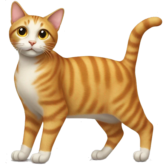 cat standing in two legs emoji