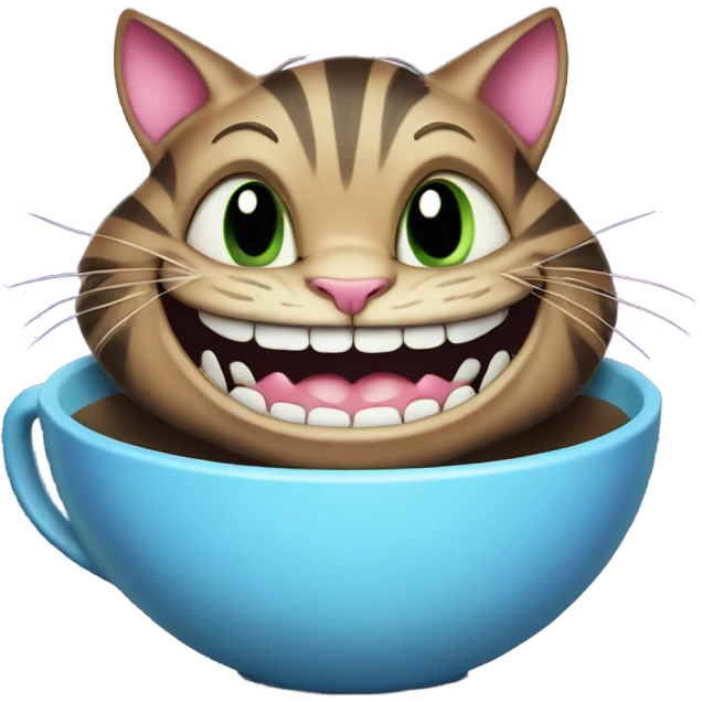 Cheshire drinking water  emoji