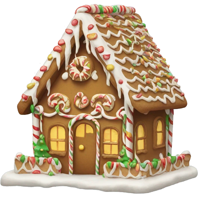 Gingerbread house emoji