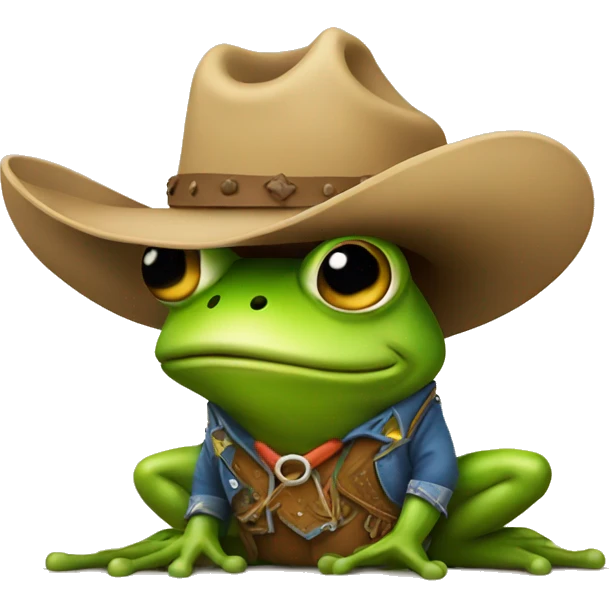 Cowboy frog emoji