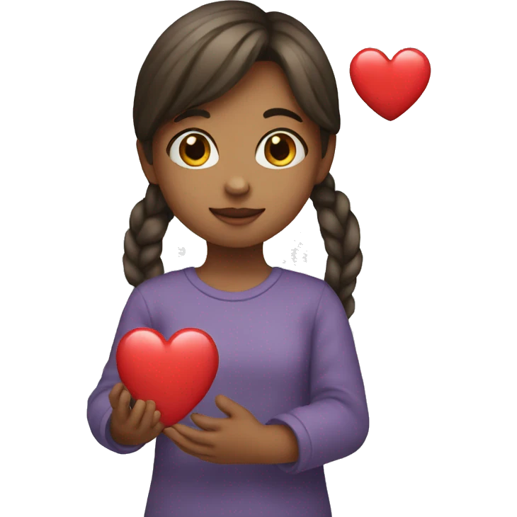 Girl with heart in your hand  emoji