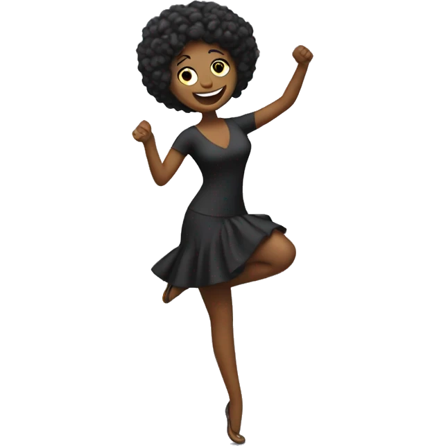 Woman dancing with money emoji