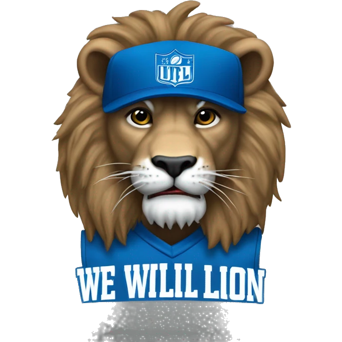 Detroit lion saying we will beat buffalo emoji