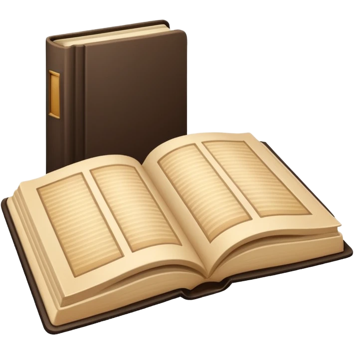 an open book with a dark cover. on the pages of the book, there are examples of beige-colored tiles emoji