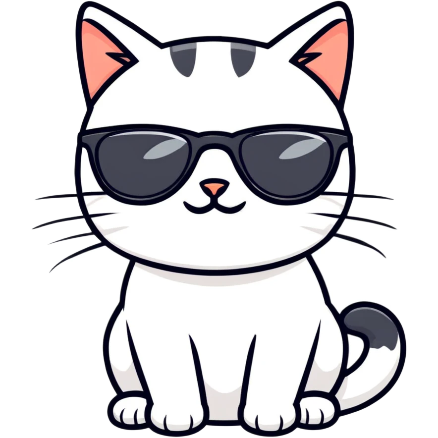 Cat with sunglasses emoji