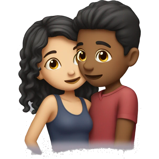 boy and girl kissing emoji