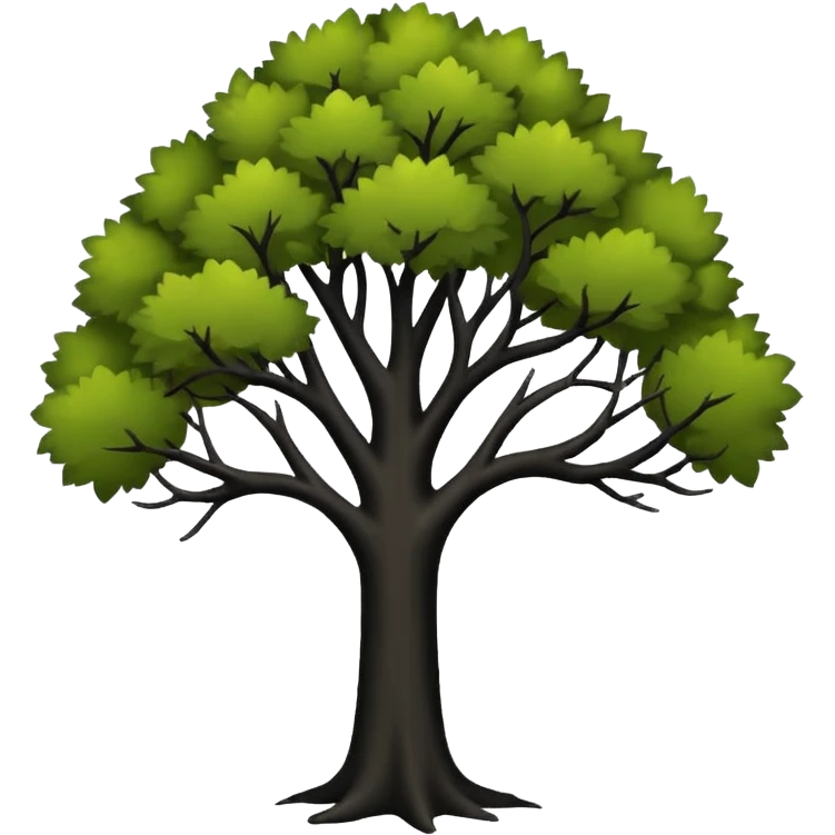 Boison tree in black emoji