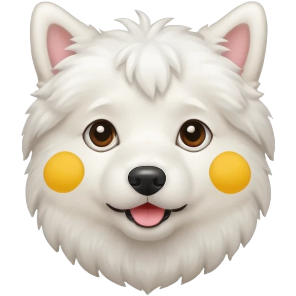 White dog cute emoji