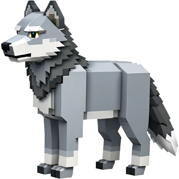 Minecraft square wolf emoji